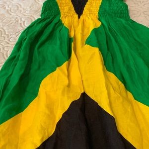 Halter Top Jamaican Flag Summer Dress